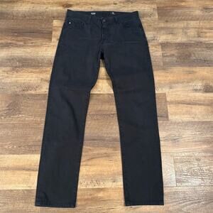 Adriano Goldschmied Men's Black Tellis Jeans Size 33x31.5 Denim 5-Pocket FLAWED